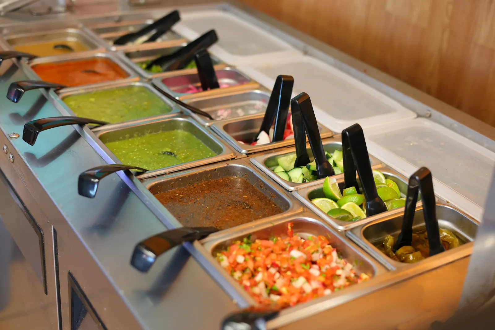 Fresh homemade salsa bar